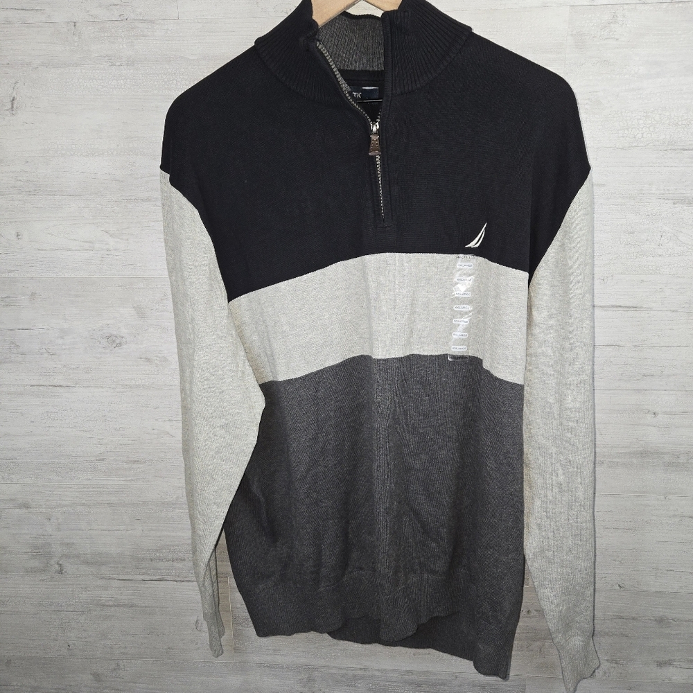 Nautica Mens 1/4 Zip Sweater